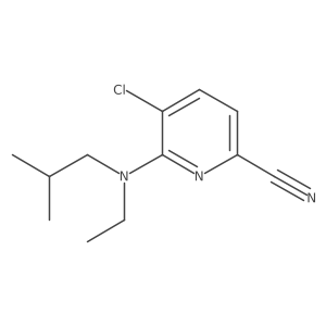 5-Chloro-6-[ethyl(2-methylpropyl)amino]pyridine-2-carbonitrile结构式