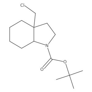 tert-butyl 3a-(chloromethyl)-octahydro-1H-indole-1-carboxylate结构式