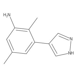 2,5-dimethyl-3-(1H-pyrazol-4-yl)aniline结构式