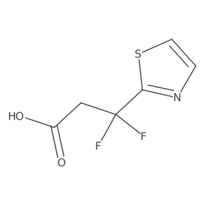 3,3-Difluoro-3-(1,3-thiazol-2-yl)propanoic acid Structure