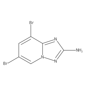 2-Amino-6,8-dibromo-[1,2,4]triazolo[1,5-a]pyridine结构式