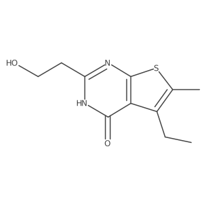 5-ethyl-2-(2-hydroxyethyl)-6-methyl-3H,4H-thieno[2,3-d]pyrimidin-4-one结构式