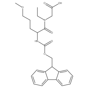 2-[N-ethyl-2-({[(9H-fluoren-9-yl)methoxy]carbonyl}amino)-5-methoxypentanamido]acetic acid结构式