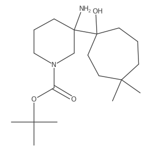 Tert-butyl 3-amino-3-(1-hydroxy-4,4-dimethylcycloheptyl)piperidine-1-carboxylate Structure