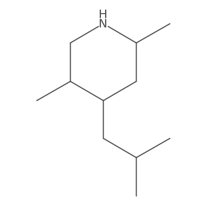 2,5-Dimethyl-4-(2-methylpropyl)piperidine结构式