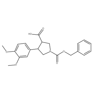 1-[(Benzyloxy)carbonyl]-4-(3,4-dimethoxyphenyl)pyrrolidine-3-carboxylic acid结构式