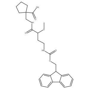 1-{[4-({[(9H-fluoren-9-yl)methoxy]carbonyl}amino)-2-methoxybutanamido]methyl}cyclopentane-1-carboxylic acid Structure