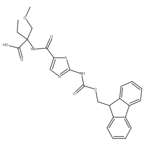 2-{[2-({[(9H-fluoren-9-yl)methoxy]carbonyl}amino)-1,3-thiazol-5-yl]formamido}-2-(methoxymethyl)butanoic acid结构式