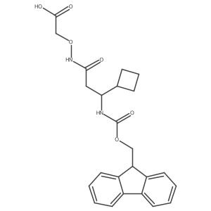 2-{[3-cyclobutyl-3-({[(9H-fluoren-9-yl)methoxy]carbonyl}amino)propanamido]oxy}acetic acid结构式