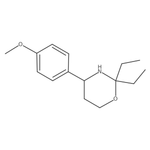 2,2-Diethyl-4-(4-methoxyphenyl)-1,3-oxazinane Structure