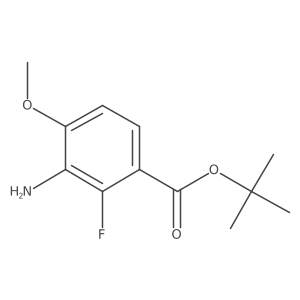 Tert-butyl 3-amino-2-fluoro-4-methoxybenzoate结构式