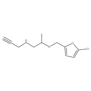 (2-{[(5-Chlorofuran-2-yl)methyl]sulfanyl}propyl)(prop-2-yn-1-yl)amine Structure