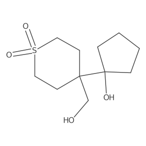 4-(1-Hydroxycyclopentyl)-4-(hydroxymethyl)-1lambda6-thiane-1,1-dione Structure