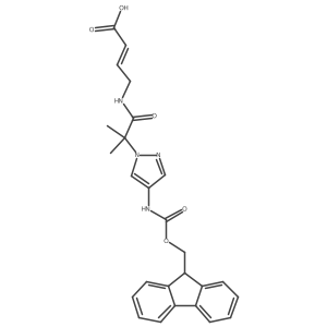 4-{2-[4-({[(9H-fluoren-9-yl)methoxy]carbonyl}amino)-1H-pyrazol-1-yl]-2-methylpropanamido}but-2-enoic acid结构式