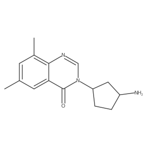 rel-3-((1R,3R)-3-Aminocyclopentyl)-6,8-dimethylquinazolin-4(3H)-one结构式