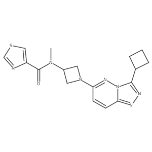 N-(1-{3-cyclobutyl-[1,2,4]triazolo[4,3-b]pyridazin-6-yl}azetidin-3-yl)-N-methyl-1,3-thiazole-4-carboxamide Structure
