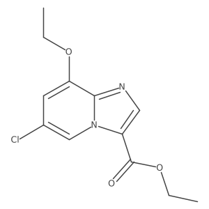 Ethyl 6-chloro-8-ethoxyimidazo[1,2-a]pyridine-3-carboxylate结构式