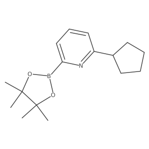 6-(Cyclopentyl)pyridine-2-boronic acid pinacol ester结构式