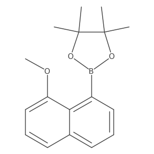 2-(8-Methoxy-1-naphthalenyl)-4,4,5,5-tetramethyl-1,3,2-dioxaborolane结构式