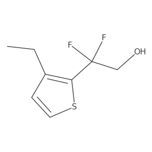 2-(3-Ethylthiophen-2-yl)-2,2-difluoroethan-1-ol Structure