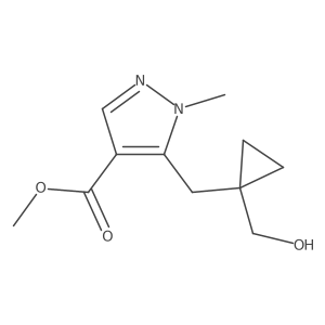 methyl 5-{[1-(hydroxymethyl)cyclopropyl]methyl}-1-methyl-1H-pyrazole-4-carboxylate Structure