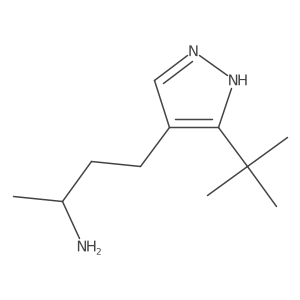 4-(3-tert-butyl-1H-pyrazol-4-yl)butan-2-amine结构式