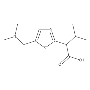 2-{5-[(Dimethylamino)methyl]-1,3-thiazol-2-yl}-3-methylbutanoic acid结构式