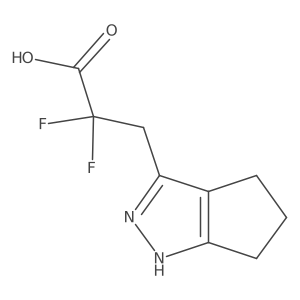3-{1H,4H,5H,6H-cyclopenta[c]pyrazol-3-yl}-2,2-difluoropropanoic acid结构式