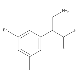 2-(3-Bromo-5-methylphenyl)-3,3-difluoropropan-1-amine Structure