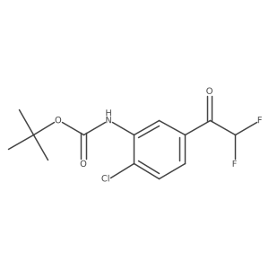 tert-butyl N-[2-chloro-5-(2,2-difluoroacetyl)phenyl]carbamate Structure
