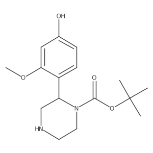 Tert-butyl 2-(4-hydroxy-2-methoxyphenyl)piperazine-1-carboxylate Structure
