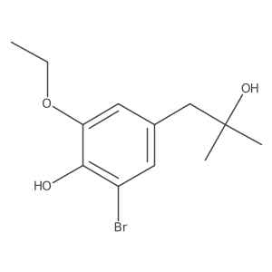 2-Bromo-6-ethoxy-4-(2-hydroxy-2-methylpropyl)phenol结构式