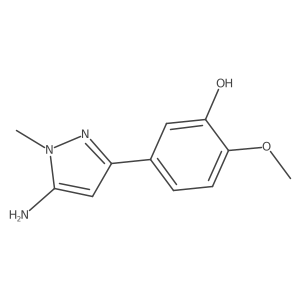 5-(5-amino-1-methyl-1H-pyrazol-3-yl)-2-methoxyphenol Structure