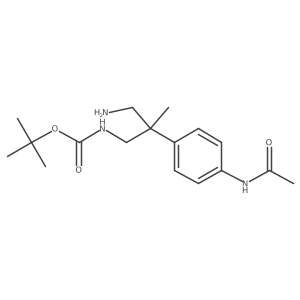 tert-butyl N-[3-amino-2-(4-acetamidophenyl)-2-methylpropyl]carbamate结构式