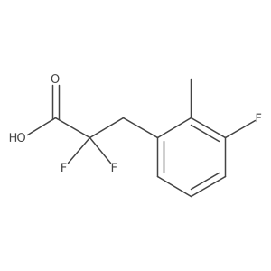 2,2-Difluoro-3-(3-fluoro-2-methylphenyl)propanoic acid结构式