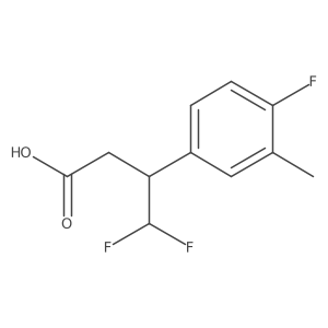4,4-Difluoro-3-(4-fluoro-3-methylphenyl)butanoic acid Structure