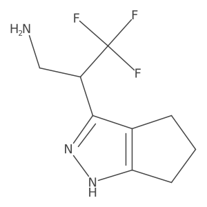 2-{1H,4H,5H,6H-cyclopenta[c]pyrazol-3-yl}-3,3,3-trifluoropropan-1-amine Structure