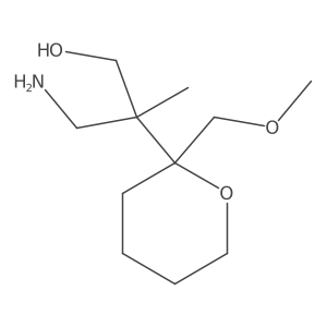 3-Amino-2-[2-(methoxymethyl)oxan-2-yl]-2-methylpropan-1-ol结构式