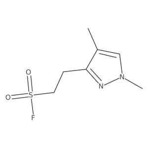 2-(1,4-dimethyl-1H-pyrazol-3-yl)ethane-1-sulfonyl fluoride结构式