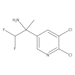 2-(5,6-Dichloropyridin-3-yl)-1,1-difluoropropan-2-amine Structure