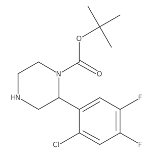 Tert-butyl 2-(2-chloro-4,5-difluorophenyl)piperazine-1-carboxylate Structure