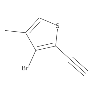 3-Bromo-2-ethynyl-4-methylthiophene结构式