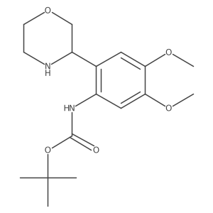 tert-butyl N-[4,5-dimethoxy-2-(morpholin-3-yl)phenyl]carbamate结构式