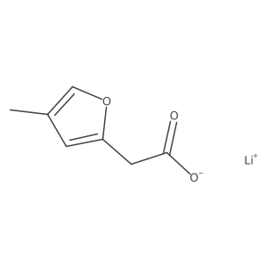 Lithium 2-(4-methylfuran-2-yl)acetate结构式