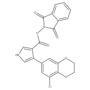 1,3-dioxo-2,3-dihydro-1H-isoindol-2-yl 4-(8-chloro-2,3-dihydro-1,4-benzodioxin-6-yl)-1H-pyrrole-3-carboxylate Structure