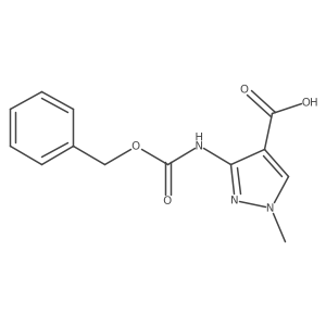 1-Methyl-3-(phenylmethoxycarbonylamino)pyrazole-4-carboxylic acid结构式
