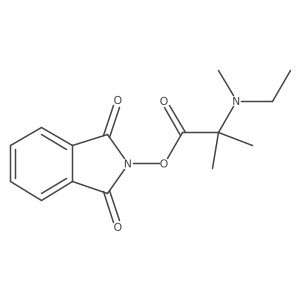 1,3-dioxo-2,3-dihydro-1H-isoindol-2-yl 2-[ethyl(methyl)amino]-2-methylpropanoate结构式
