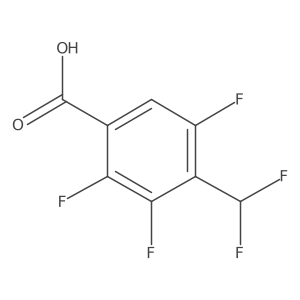 4-(Difluoromethyl)-2,3,5-trifluorobenzoic acid结构式