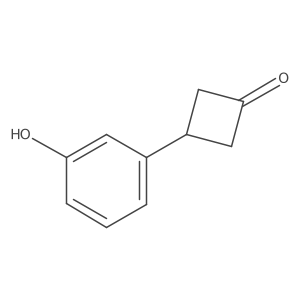 3-(3-Hydroxyphenyl)cyclobutan-1-one Structure