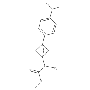 Methyl 2-amino-2-[3-(4-propan-2-ylphenyl)-1-bicyclo[1.1.1]pentanyl]acetate结构式